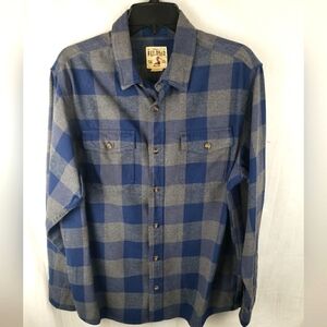 Red Head Trading Co Navy and Gray Shirt Jacket Sz L